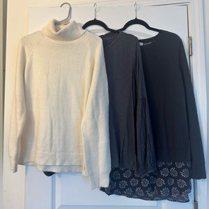 Lot of 3 LOFT Tops size L